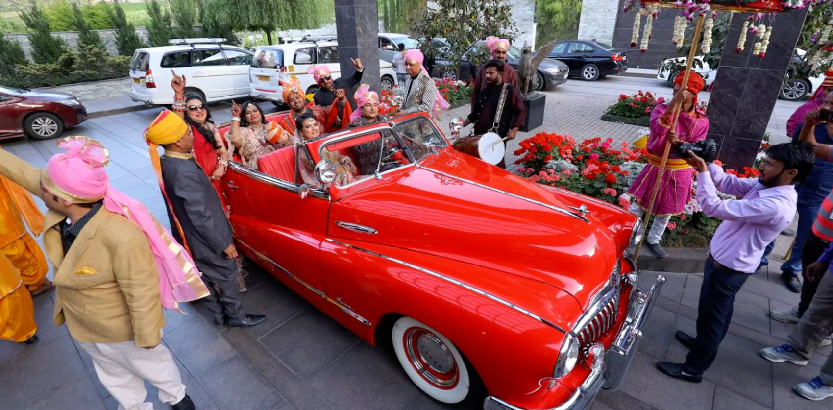 Iconic decorated Rolls Rolls 1972 Edition with Royal Red Look